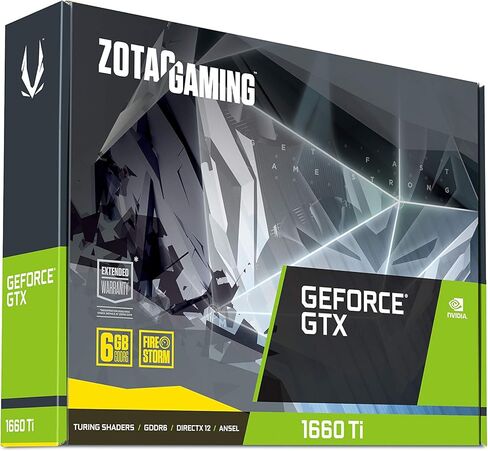 بطاقة رسومات الألعاب ZOTAC GeForce GTX 1660 Ti 6GB GDDR6 192-Bit مضغوطة للغاية - ZT-T16610F-10L in Kuwait