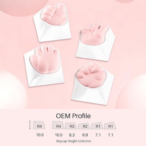 Akko x MonsGeek Rock, Paper, and Scissors Cute Artisan Keys with OEM Profile for Mechanical Keyboard in Saudi Arabia