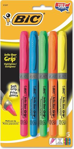BICGBLP51ASST - BIC Brite Liner Grip Highlighter in Saudi Arabia