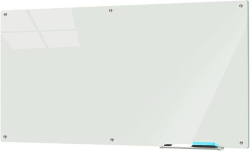 سبورة بيضاء زجاجية مقاس 6 × 3 بوصات، لوحة مسح جافة من الزجاج المغناطيسي بدون إطار، لوحة بيضاء زجاجية كبيرة للمكتب والمنزل والمدرسة. in Kuwait