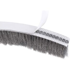 Weather Stripping 0.35" Width x 0.2" Thick x 16.4 ft Length with Adhesive Backing, Felt Pile Brush Weather Stripping for Window Door Seal Strip, White