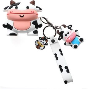 3D Milk Cow Case for Airpod Pro/Pro 2nd,3D Cartoon Cute Dairy Cattle Case for Kids Girls Teens Boys,Fashion Kawaii Character Milch Cow Soft Case with Cow Pendant for Airpod Pro 2019/Pro 2nd 2022