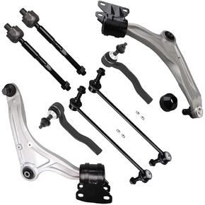 SCITOO 8pcs Front Suspension Kit Lower Control Arm And Ball Joints Outer Inner Tie Rod Ends Sway Bar Links Fit For 2013-2017 For Ford Fusion 2013-2018 For Lincoln MKZ