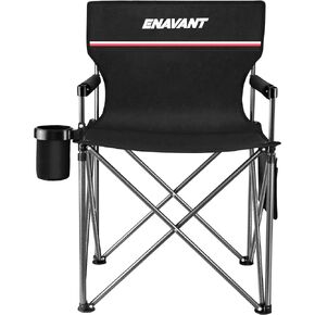Camping Chair, Director Chair with Cup Holder, and Carrying Bag (Holds up to 350 lbs.) (Navy)
