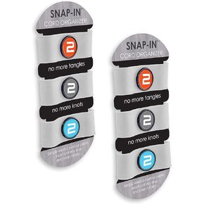 Snap-in Cord Organizer Neatly Store Lightning Cables and Phone Chargers, Computer Chargers and HDMI Cables
