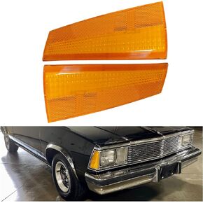 LOSTAR Pair(2) Front Marker Light Set Compatible With 1980 1981 El Camino Malibu