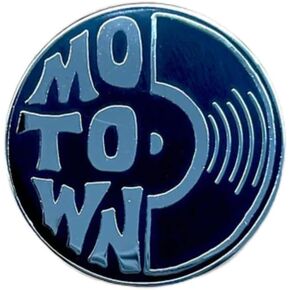 Detroit Motown Smooth Finish Enamel Pin, Cast and filled cloisonne Lapel Pins for clothing, backpacks, denim jackets & fabrics 1" Diameter Size
