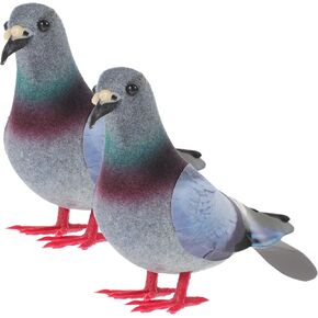 BESPORTBLE 2pcs Simulation Pigeon, Artificial Foam Pigeon Lifelike Pigeon Fake Pigeon Mini Artificial Birds for DIY Crafts Seasonal Display Birdhouses Home Party Decor