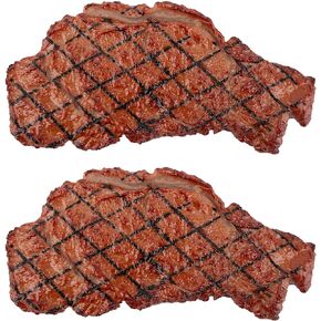 Framendino, 2 Pack Artificial Steak Fake Roast Beef Simulation Food for Display Photography Props