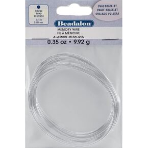 SILVER -MEMORY WIRE OVAL