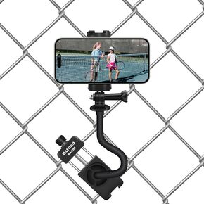 C08 Fence Mount for Mevo Start GoPro Smartphone, for DJI Osmo Pocket 3, DJI Action, Insta360 Other Action Camera for Baseball Softball Tennis Football Training Equipment Recording