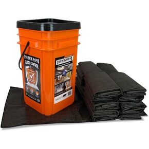 Quick Dam Grab & Go Flood Kit includes 20- 2ft Flood Bags in Bucket , Black , 1 Kit - QDGGFB-20