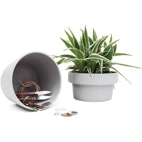 Suck UK Plant Pots Hideaway Secret Key Hider Secret Safe To Hide Keys Flower Pot With Hidden Safe & Secret Compartment Flower Pot Stash Box to Hide Your Key Set & Money Novelty Storage Safe