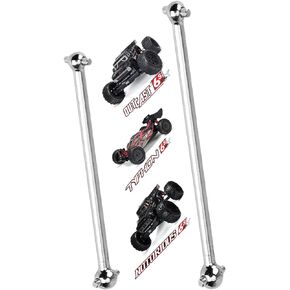 ترقيات عمود محرك Centor لـ 1/8 Arrma Typhon 6s Blx، Outcast 6S BLX، سيئ السمعة 6S BLX، قطعتان من محاور عمود محرك Centor جزء Dogbone، معدن هاردن #45 قفزات، المزيد من الطاقة 2022، فضي