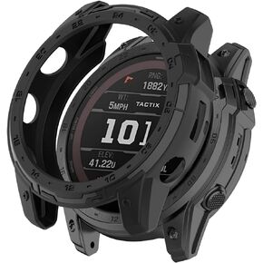 Compatible with Garmin Enduro 2 Protective Case Cover, Smartwatch Soft TPU Protective Case Cover Shell Protector Coverage(Black)