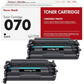 خرطوشة حبر أسود 070: خرطوشة حبر 070 متوافقة مع Canon 070 070H CRG070 CRG-070 CRG-070H CRG070H خرطوشة حبر تعمل لحبر الطابعة Canon imageCLASS MF465 MF462 LBP247 LBP246 (عبوة من قطعتين) in Kuwait