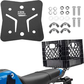 KEMIMOTO Rear Rack Clamp Plate Compatible with Enduro Luggage Rack Rear Rack Clamp Plate for Milk Carton and Other Box,Black