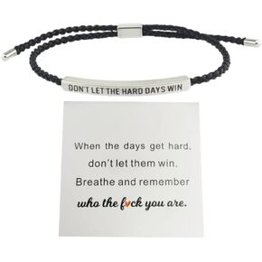 Dont Let The Hard Days Win Bracelet for Women Men Handmade Braided Bracelet Adjustable Inspirational Bracelet Jewelry Gifts