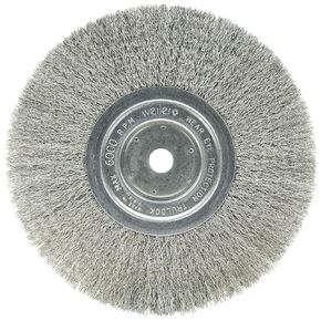 Weiler 01805 8" Narrow Face Crimped Wire Wheel, .0118" Stainless Steel Fill, 5/8" Arbor Hole, Made in The USA (Pack of 2)