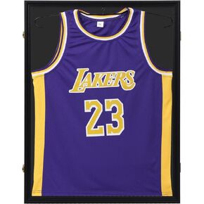 Jersey Frame Jersey Display Case Large Lockable Shadow Box with 98% UV Protection Ideal for Baseball Basketball Football Soccer Hockey Frame (1-Pack)