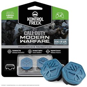 KontrolFreek Call of Duty Modern Warfare Performance Thumbsticks for Xbox One and Xbox Series X | 2 Mid-Rise, Convex | Blue/Black in Kuwait