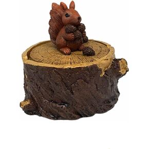 Squirrel Ashtray, Squirrel Ashtray, Creative Animal Ashtray with Lid, Garden Ashtray with Lid for Cigarette for Home and Garden(Brown)