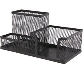 Metal Wired Mesh Design Multifunctional Desk Organizer,Desk Tidy,Pen Holder,Card Case,Storage Box for Home Office Desktop Decration