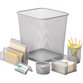 Honey-Can-Do OFC-03491 Desk Set, 10.83x10.83x12.4, Black