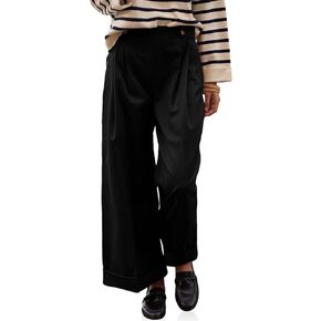 Cicy Bell Women's Wide Leg Dress Pants High Waisted Pleated Casual Work Office Cuffed Trousers