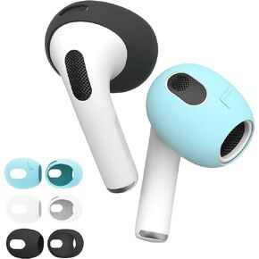 [Fit in The case] 3 Pairs Auyuiiy Upgrade Ear Covers Silicone Tips Sport Grip Accessories Compatible with Apple AirPods 3