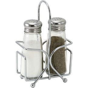 Salt and Pepper Shaker Set with Rack