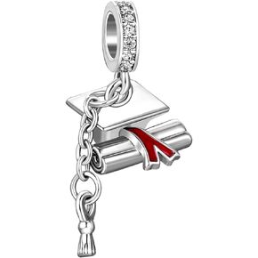 Graduation 2024 Friendship Family Women Bead Charms for Bracelet Fits Pandora Bracelets