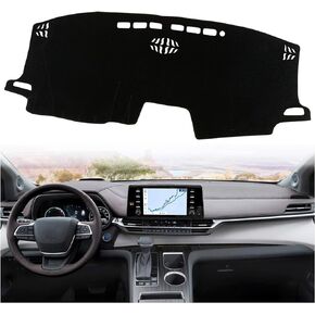 Dash Mat Cover Custom Interior Center Console Kit for Toyota Sienna LE XLE Woodland Edition XSE Limited Platinum Edition 2021 2022 Dashboard mat Covers Accessories