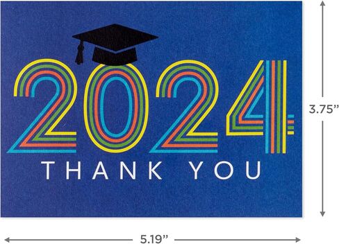 Hallmark Graduation Thank You Cards Bulk, Class of 2024, Retro Blue (40 Thank You Notes with Envelopes) in Saudi Arabia