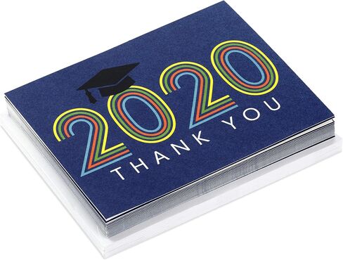 Hallmark Graduation Thank You Cards Bulk, Class of 2024, Retro Blue (40 Thank You Notes with Envelopes) in Saudi Arabia