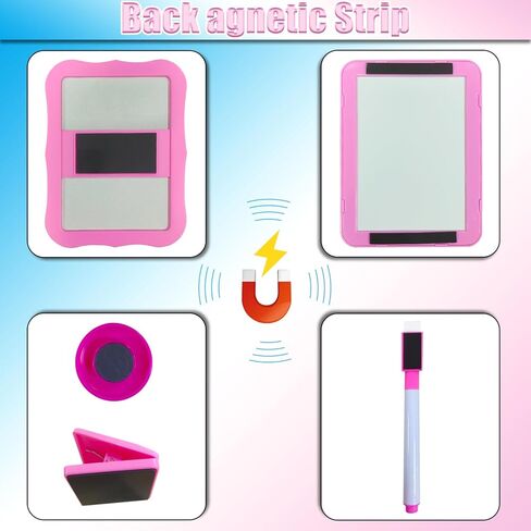 10Pcs Locker Set with Dry Erase Board Fur Rug Carpet Marker Sticky Note Locker Accessories Set Decoration for School Lockers Decoration (Pink) in Kuwait