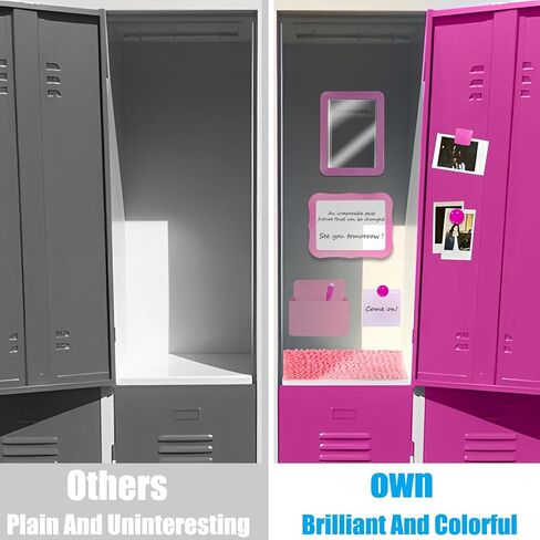 10Pcs Locker Set with Dry Erase Board Fur Rug Carpet Marker Sticky Note Locker Accessories Set Decoration for School Lockers Decoration (Pink) in Kuwait
