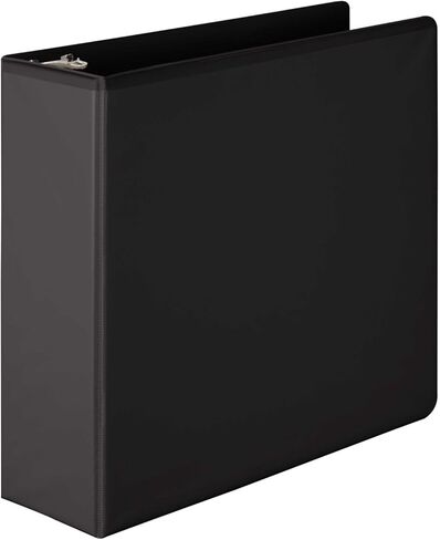 Wilson Jones 3 Inch 3 Ring Binder, Basic Round Ring View Binder, Black (W362-49B) in Saudi Arabia