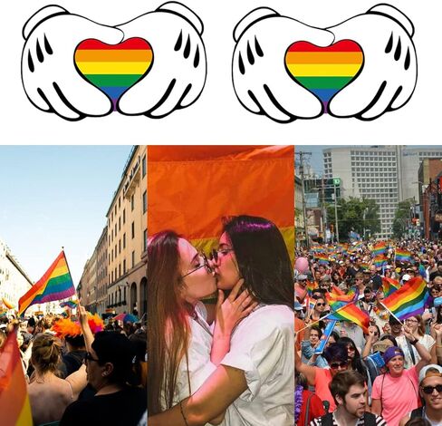 Rainbow Iron On Transfers Patches Stickers Rainbow Heat Transfer Appliques Pride Parade Decoration for Women Men Clothing (A) in Saudi Arabia