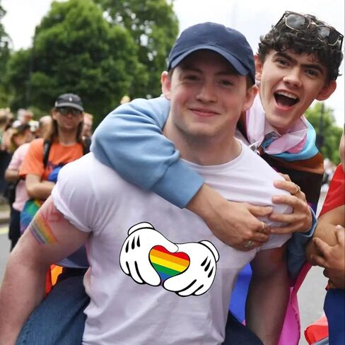 ملصقات رقعات نقل حرارية بألوان قوس قزح مزينة بنقل الحرارة وديكور موكب الفخر للنساء والرجال (أ) in Kuwait