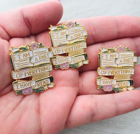 SET OF 3 I AM A PART OF EVERYTHING I HAVE READ lapel pin for purse or clothes 1.25 Inch PinBack Girlfriend Friend Book Lover Gift for Book Club in Saudi Arabia