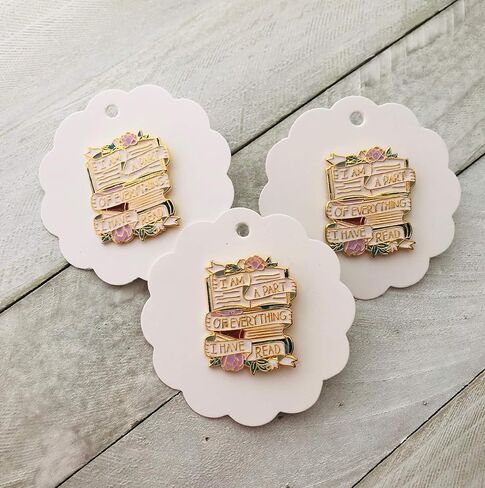 SET OF 3 I AM A PART OF EVERYTHING I HAVE READ lapel pin for purse or clothes 1.25 Inch PinBack Girlfriend Friend Book Lover Gift for Book Club in Saudi Arabia