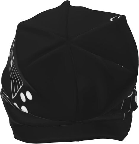 Music Note Beanie,Piano Guitar Beanie Hats Stretch Scarf Head Wrap Winter Knit Hat for Women Men in Saudi Arabia