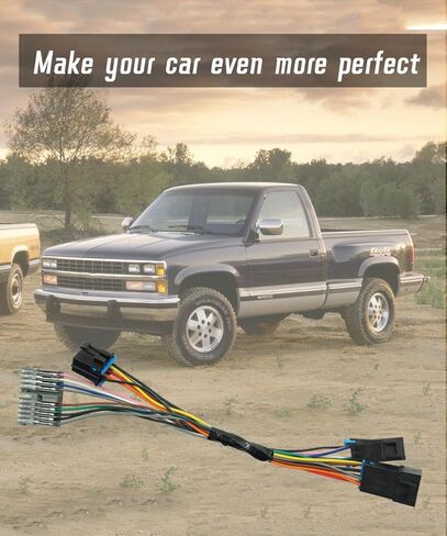 مناسب لـ 1995 Chevy Silverado A/C سخان التحكم في درجة حرارة المناخ، محول سلكي، مناسب 96-99 للتحكم في المناخ إلى 95 شاحنة، بدون خيار تذويب خلفي (ترقية جديدة) in Kuwait