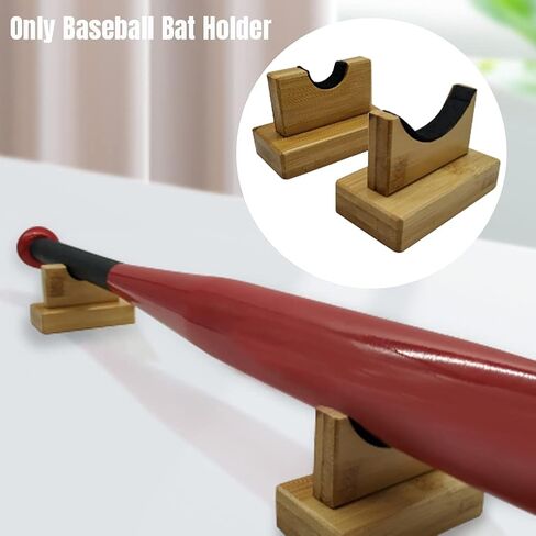 حامل حافظة عرض مضرب البيسبول، حامل مضرب بيسبول من الخشب الصلب، رف أفقي مضرب بيسبول قوي in Kuwait