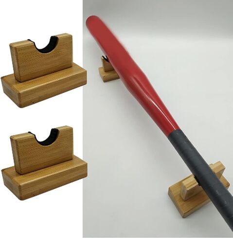 حامل حافظة عرض مضرب البيسبول، حامل مضرب بيسبول من الخشب الصلب، رف أفقي مضرب بيسبول قوي in Kuwait