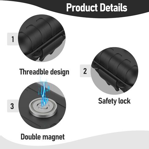 صندوق حامل المفتاح المغناطيسي أسفل السيارة لإخفاء مفتاح السيارة المغناطيسي الخارجي مغناطيس المفتاح لسلسلة المفاتيح المغناطيسية أسفل السيارة (1) in Kuwait