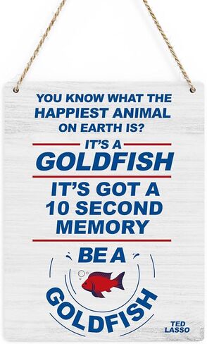 Positive Affirmations Wall Decor Goldfish Farmhouse Wall Hanging Decor for Home Club Garage Store Bar Cafe Farm Rustic Wood Sign for Front Door Porch Patio Backyard Cubicle Office Bathroom Club in Kuwait