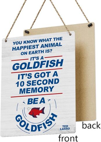 Positive Affirmations Wall Decor Goldfish Farmhouse Wall Hanging Decor for Home Club Garage Store Bar Cafe Farm Rustic Wood Sign for Front Door Porch Patio Backyard Cubicle Office Bathroom Club in Kuwait