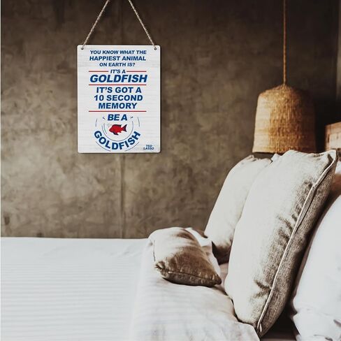 Positive Affirmations Wall Decor Goldfish Farmhouse Wall Hanging Decor for Home Club Garage Store Bar Cafe Farm Rustic Wood Sign for Front Door Porch Patio Backyard Cubicle Office Bathroom Club in Kuwait